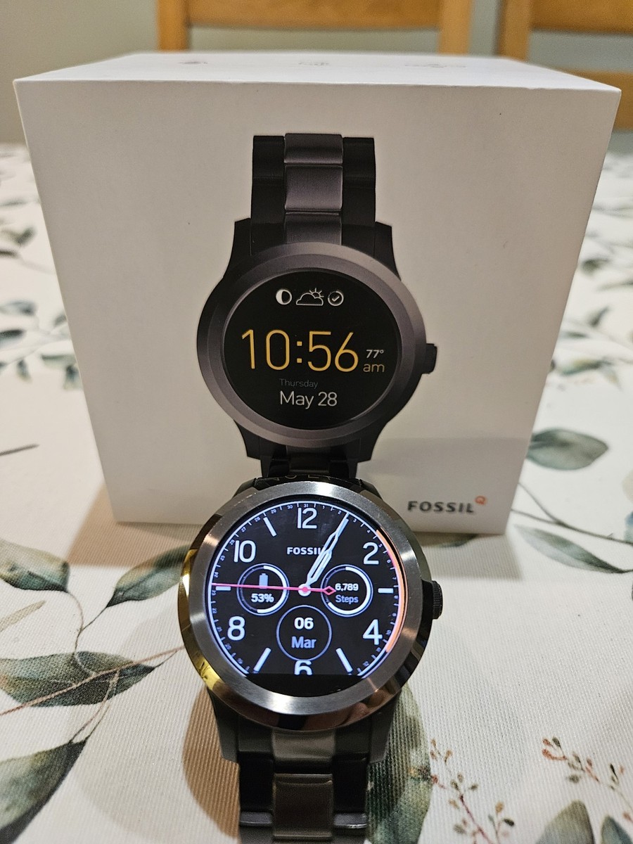 Fossil Smart Watch Q Founder Two-Tone Grey UK