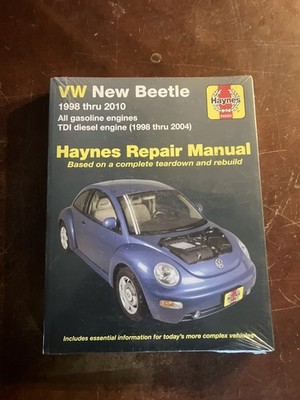 1998 thru 2010 VW New Beetle Haynes Auto Service Repair Manual 96009 NEW SEALED