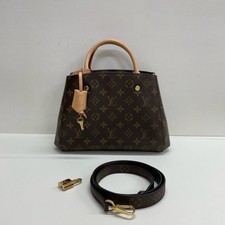 LOUIS VUITTON Montaigne BB Monogram coated canvas shoulder bag Small brown