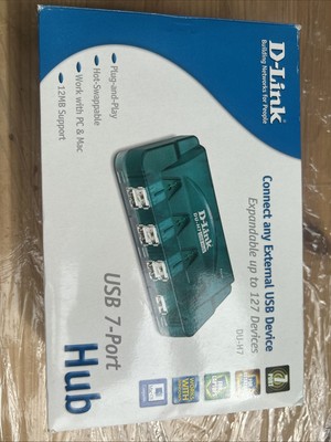 D-Link 7 Port USB 2.0 Hub DUB H7 mit Netzteil in OVP, wie NEU