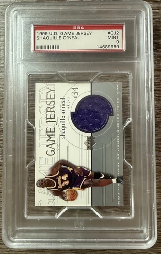 Shaquille O’Neal 1999 Upper Deck Game Jersey PSA 9 Mint POP 6 NONE Higher Shaq