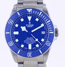 Tudor Uhr Pelagos Titan 2022 Date B+P Diver Titanband Manufakturwerk Blue Dial
