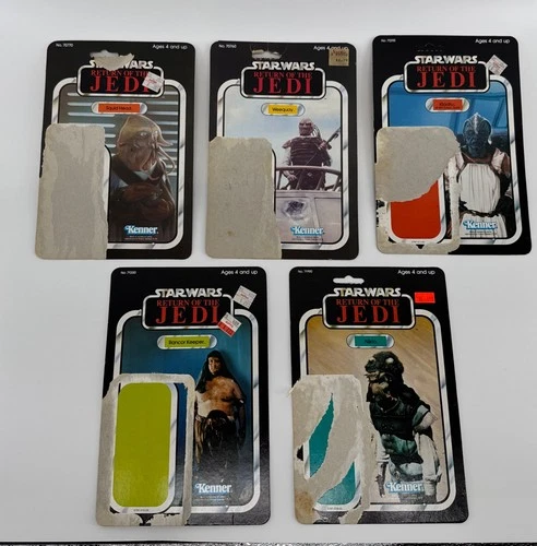 Vintage Kenner Vintage Star Wars Jabba’s Henchman Set/5 Cardbacks Weequay Etc ..