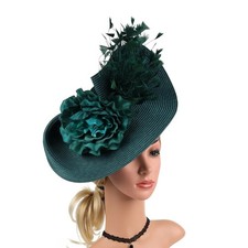 Fascinator Kentucky Hat Women Fascinator Derby Straw Feather Pillbox Hats