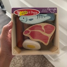  Melissa and Doug Real Wood Toy Food Play Set of 2