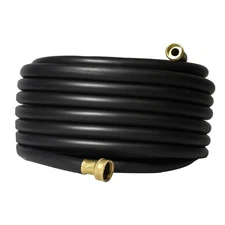 Aain 50FT 5/8 Heavy Duty Flexible Durable Rubber Garden Hose with Brass Fitti...