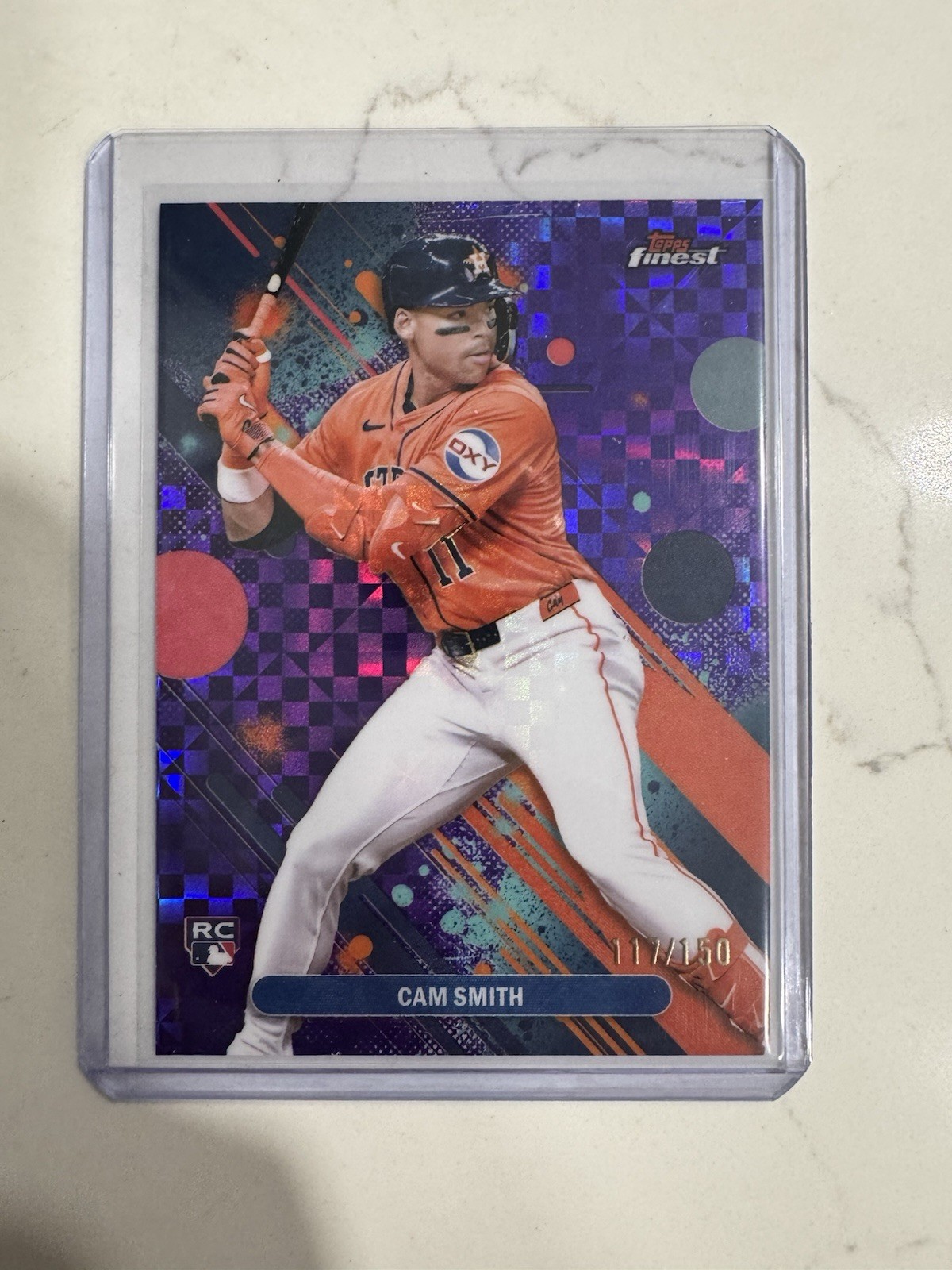 CAM SMITH 2025 TOPPS FINEST COMMON ROOKIE PURPLE CHECKERBOARD Refractor RC /150