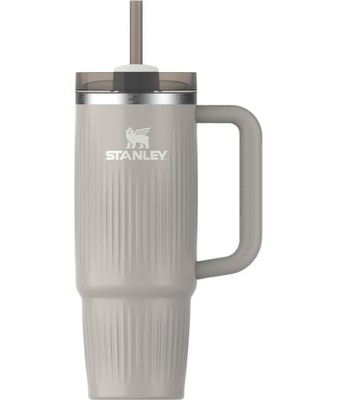 STANLEY Quencher H2.0 Tumbler with Handle and 30 Ounces, Fluted Ash Gloss