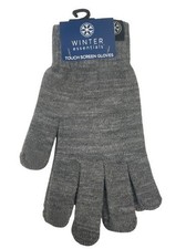 Winter Essentials Dark Gray Touch Screen Gloves   Stay Warm  Stay Connected
