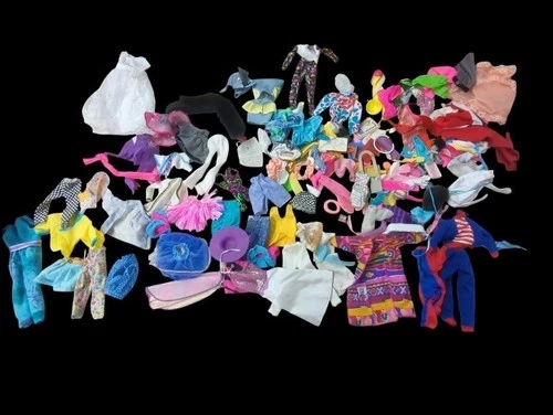 Vintage Barbie Clothing Accessories Lot 200+ Pcs TLC Fair Good Doll Clothes