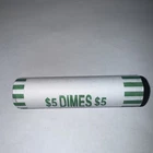 Roosevelt Dime Roll • 50 Coins • $5 FV • Unsearched • Bank Sealed • silver/error