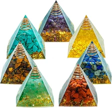 1.57Inches Mini Natural Crystal Pyramid Energy Generator Quartz Amethyst Chakra 