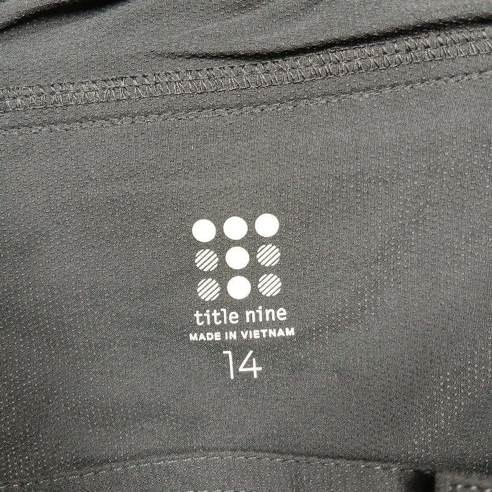 Pantalones de senderismo Title Nine negros elásticos para mujer 14 nailon reciclado Foto 4 de 4