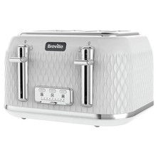 Image of Breville VTT911 Curve 4 Slice Toaster White