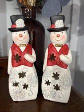 Light Up Snowman Set Battery Operated Christmas Decoration