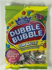 Double Dubble Bubble GUM BALLS Individually Wrap Fruit Flavor - Comb.SHIP +$1/ea
