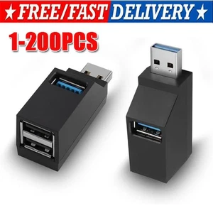 3 Port USB 3.0 Hub Portable haute vitesse Splitter Box pour PC Carnet de notes Ordinateur portable