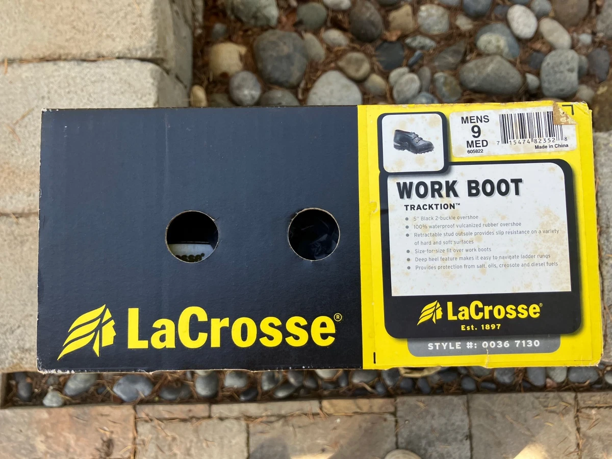 NWT Lacrosse Footwear ATS Overshoe Black/Yellow Size 8 266160 main image 2