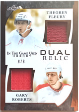 2023 Leaf ITG Used Dual Relic Theoren Fleury / Gary Roberts 8/8 Calgary Flames 
