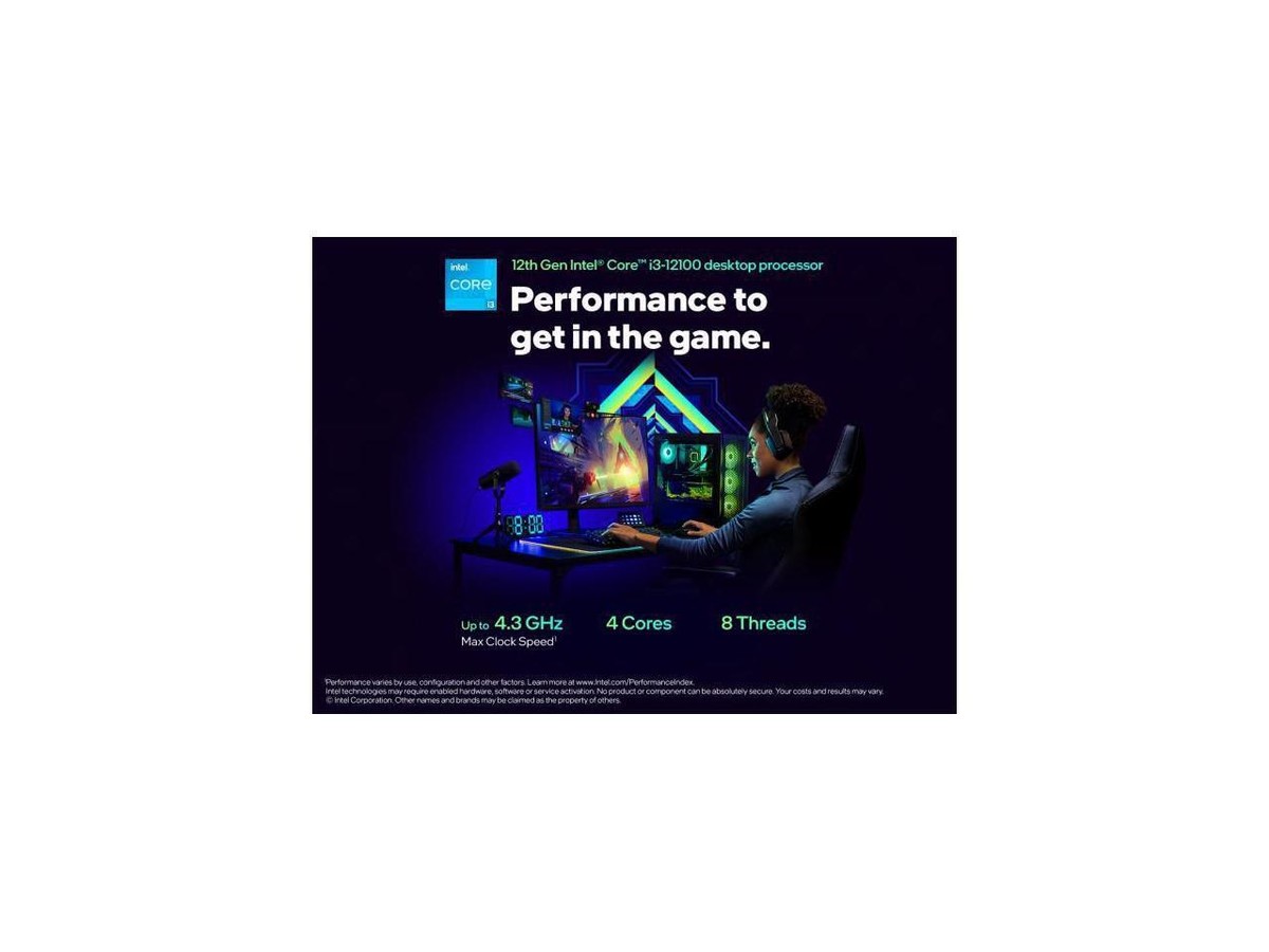 Intel Core i3-12100 - Core i3 12th Gen Alder Lake Quad-Core 3.3