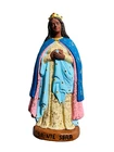 EARTHENWARE BLACK MADONNA OF GYPSIES [SARA "LA KALI"] FIGURINE STATUE MARKED