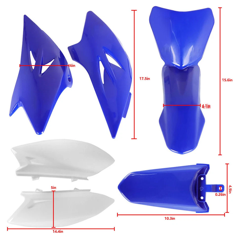 For 2006-2021 Yamaha TTR50E Plastic Fender Fairing Body Side Cover Kit — 第 2/4 张图片