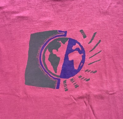 Vtg 90s Better World T Shirt Eco Step Single Stitch Globe Earth Nature Large