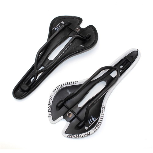 EC90 Carbon Bicycle Saddle MTB Road Bike Seat Cushion Comfort Leather 270*130mm - Picture 2 of 8