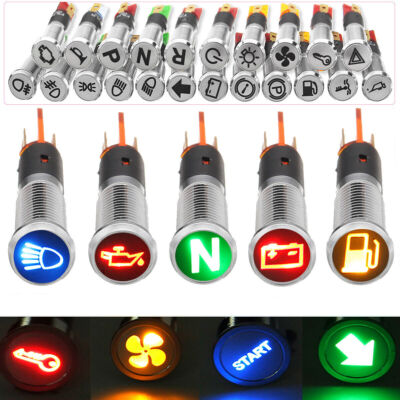 12V 8mm LED Auto Lampe Anzeigelampe Signallampe Signalleuchte Kontrollleuchte