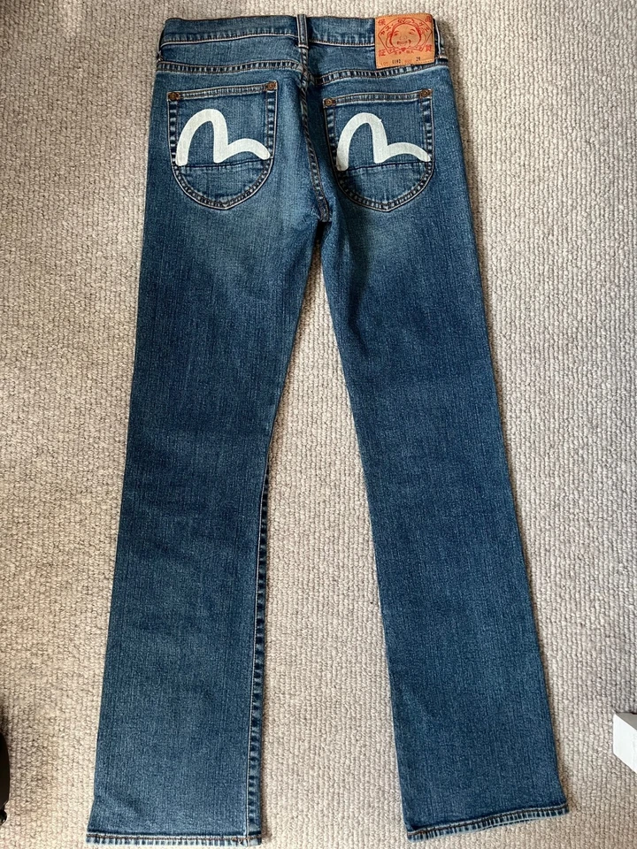 Pantalones de mezclilla para mujer Evisu azules talla 29 - excelente estado Foto 2 de 4