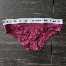 Vintage Y2K Victoria's Secret Signature Waist Band Lace Bikini Cheeky Panties M