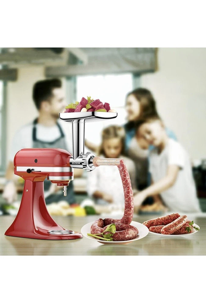 Accesorio para picadora de carne de acero inoxidable para batidoras de pie KitchenAid Foto 3 de 4
