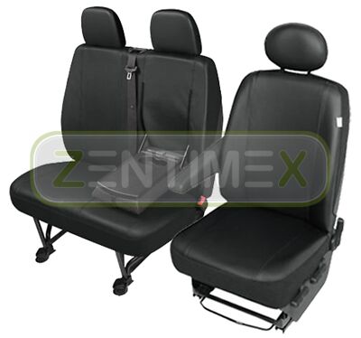 Sitzbezüge Schonbezüge SET QB für Fiat Ducato Kunstleder schwarz