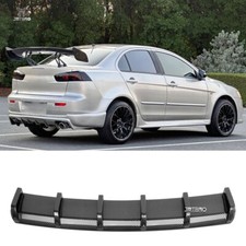 Carbon Fiber Car Rear Bumper Valance Diffuser Spoiler 6fin For Mitsubishi Lancer