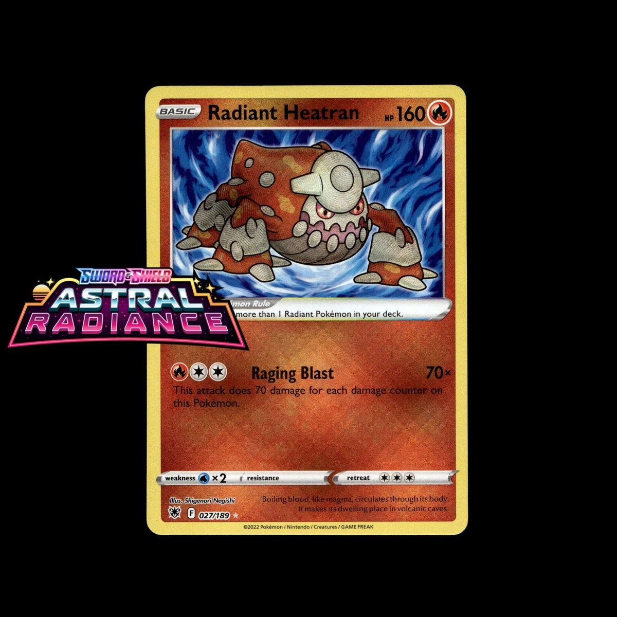 radiant heatran pokemon card value - 027/189 Holo Rare or Pok Radiant Heatran Reverse Holo 27