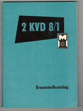 Ersatzteilliste Stationärmotor 2KVD8/1 Dieselmotor Motorenwerk Cunewalde 1965