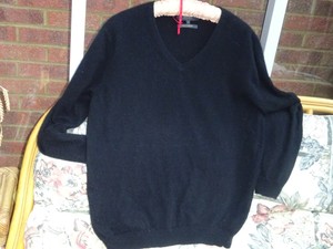 Marks Spencer Luxury Collection Black 100 Cashmere V Neck Jumper L Ebay