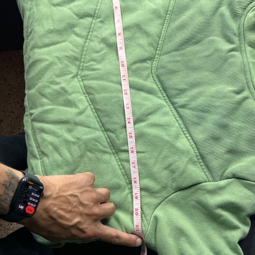 Old Navy Womens Hooded Vest Size XL Green Cotton Stretch Hoodie Lined Fullzip - Picture 8 of 9