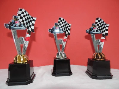 FDPOKALE M17 Turnier Pokal Pokale Kart Acryl 3er Serie & Gravur NEU 2025 Slotcar
