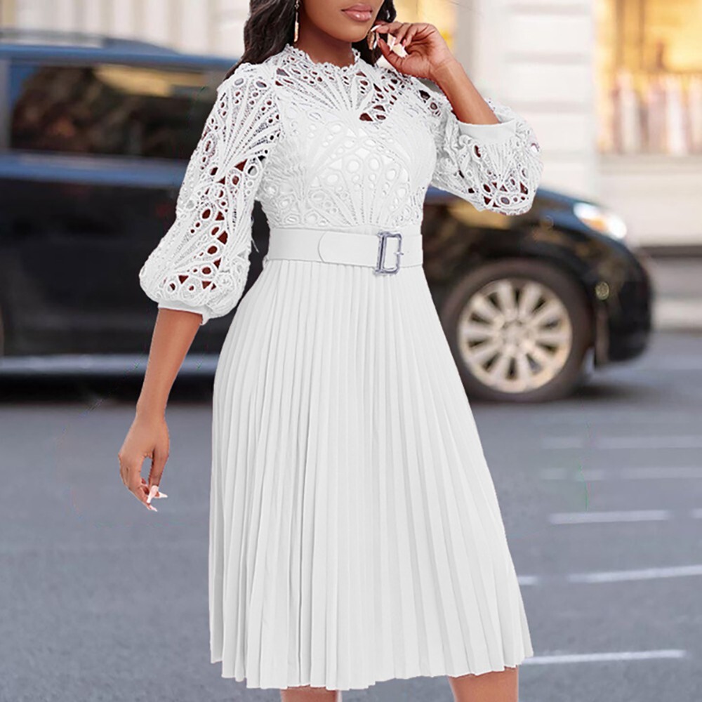 lace up wedding guest dress Halter A-Line Lace Up Pink Sleeveless Wedding Guest Dress, Pink / XL