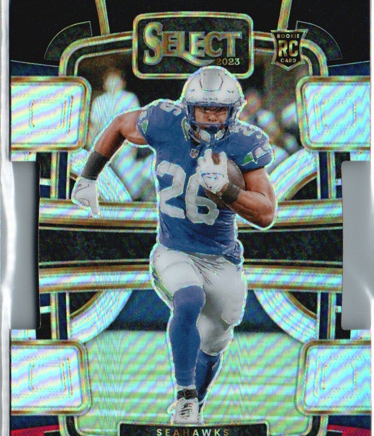 2023 Panini Select #86 Zach Charbonnet Black and Red Prizms Die Cuts