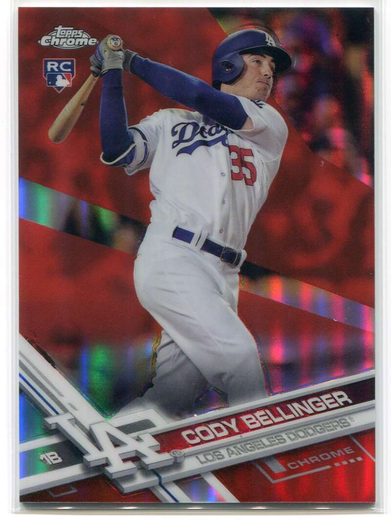 2017 Topps Chrome Update Red Refractor hmt10 Cody Bellinger Rookie 20/25