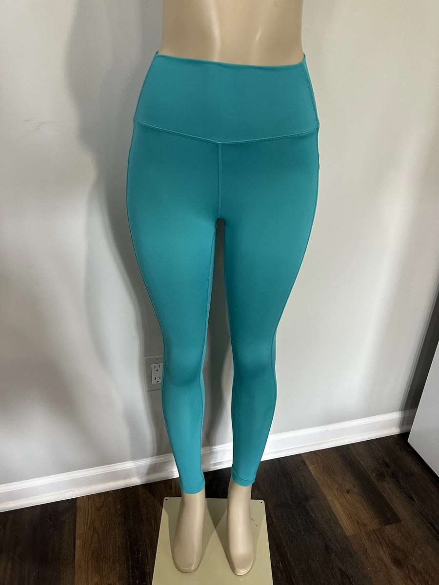 BuffBunny Leggings Size Medium High Rise Pockets Blue