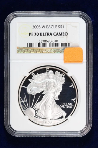 2005-W Proof Silver Eagle NGC PF 70 Ultra Cameo 4H7X