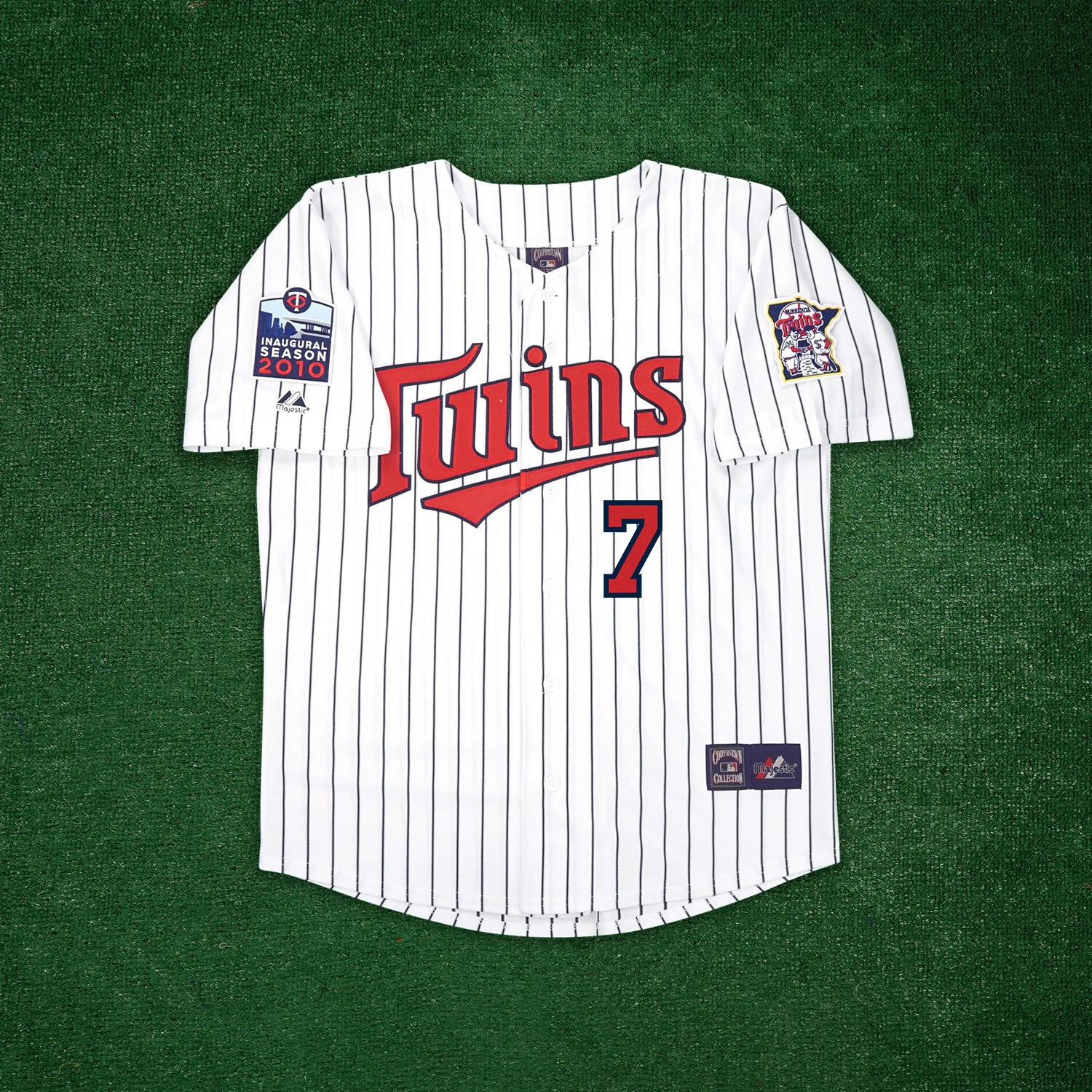 Joe Mauer 2010 Minnesota Twins Cooperstown Men's White Baseball Jersey