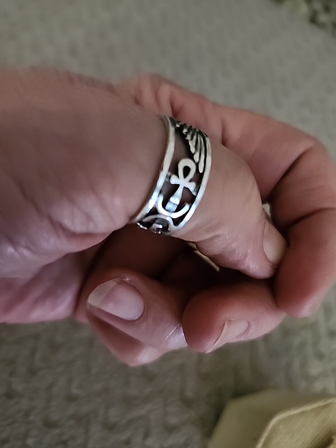 Handcrafted Solid 925 Sterling Silver Unisex Ankh… - image 3