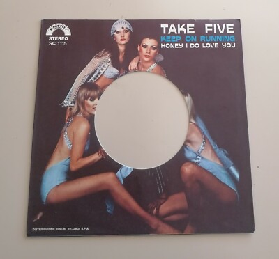 TAKE FIVE  7'' 45 KEEP ON RUNNING HONEY I DO LOVE YOU  HOLE COVER FORATA JUKE BOX