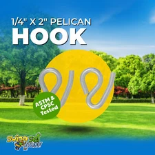 SWING SET STUFF INC PELICAN HOOK PAIR 5/16 DIAMETER rope attach ladder fun 0191