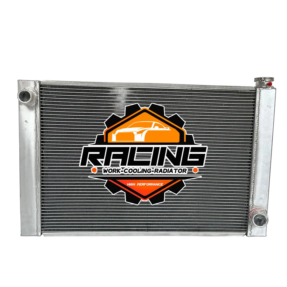 Radiador de refrigeración de aluminio para Chevy GM SBC de 31" x 19" universal de alta resistencia 2 filas Foto 3 de 4
