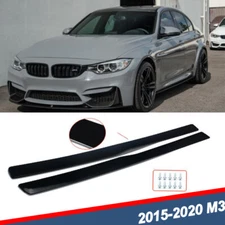 PSM Style Side Skirt Extension Gloss Black For 2015-2020 BMW F82 F83 M4 F80 M3